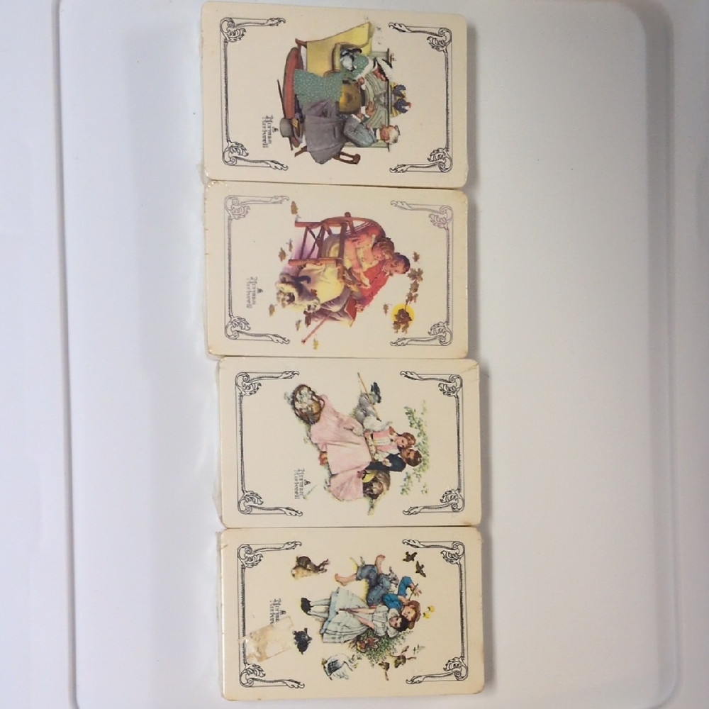Norman Rockwell Vintage Playing Cards 4 packs; Unopened